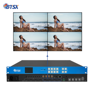 4 in 4 uit KVM naadloze schakelaar Video Wall Controller 4K60 Video Wall Processor