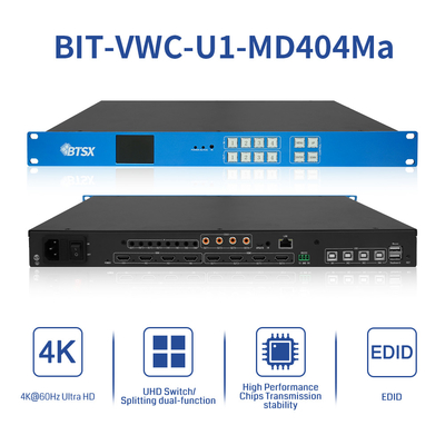 Bitvisus 4x4 2x2 1x4 4K60 Splice Overlay HDMI PIP Video Switcher Matrix Video Wall Controller