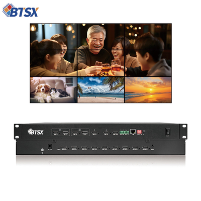 Dynamisch vensterbesturingsvideowandcontroller met optioneel HDMI 2.0 LOOP-uitgangsinterfaces en DC 12V/5A stroomtoevoer