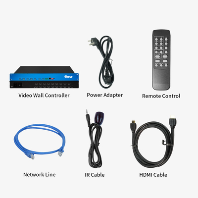 OEM / ODM 4K-videoprocessor HDMI-matrix-switcher Multiviewer met IR-afstandsbediening