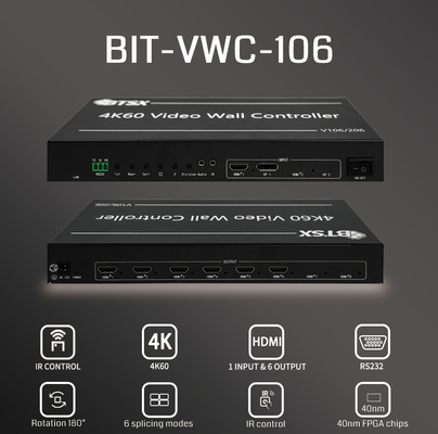 Flexible Control and Max Resolution 5760x2160 30Hz Video Wall Controller voor grootschalige displays