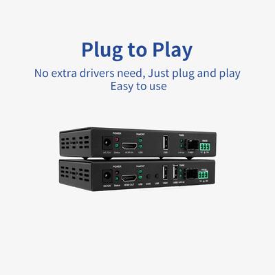 4K HDMI Fiber Extender met KVM en RS232

Professionele HDMI-vezeloptische extender met nul-latentie

4K@30Hz HDMI over Single-Mode Fiber Extender