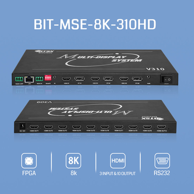 8K Multi-Screen Controller Compact Design Max Resolution 6Kx4K 60Hz Met 10 X HDMI 1.3 Output