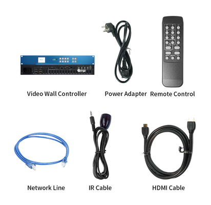 4K60 Video Processor   4 Inputs, 16 Outputs voor Multi-Screen Display Professionele 4K Video Wall Processor   Seamless Switching & Splicing 16-Channel HDMI Video Processor
