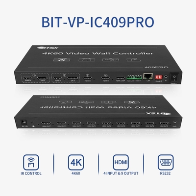Bitvisus 1U RACK PIP Naadloze Schakelende HDMI Switcher Matrix 3x3 3x4 3x5 3x6 4K60 LCD LED TV Video Wall Controller Processor
