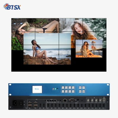 Bitvisus 1U RACK PIP naadloos schakelen HDMI Switcher Matrix 4K60 4*4 LCD LED TV Video Wall Controller ProcessorBIT-VP-U1-MD416