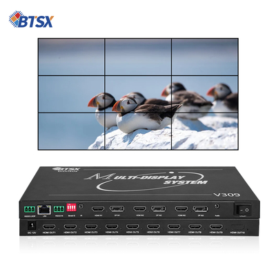 Bitvisus 8K Professional Video Wall Processor - 9 uitgangen, gesynchroniseerde High-Definition Video Output BIT-MSE-8K-309HD