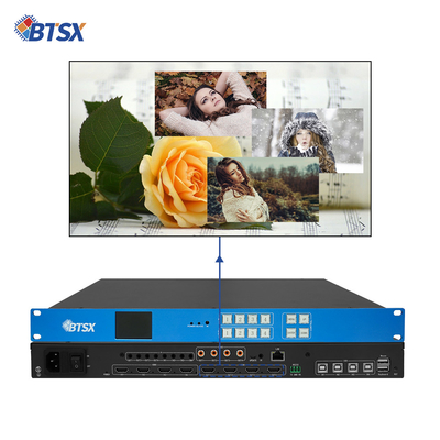 4 in 4 uit KVM naadloze schakelaar Video Wall Controller 4K60 Video Wall Processor