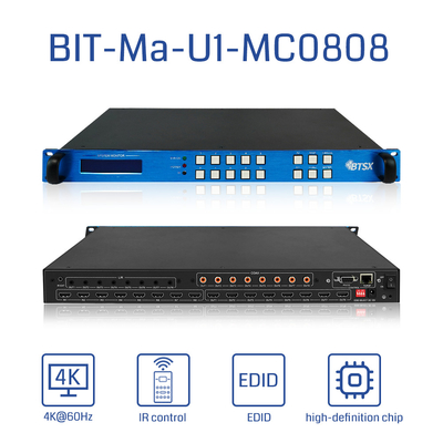 Bitvisus 4K HDMI Matrix Switcher 8x8 8 Inputs 8 Outputs Met Metal Shell