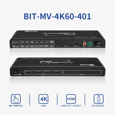 4K60 HDMI Multiview Monitor 1 uit 4 In HDMI Screen Splitter Multiviewer