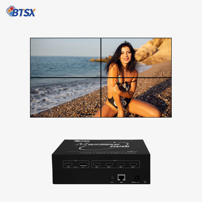 4K videowandprocessor 1x1 1xN Mx1 voor multichannel projectiefusie met 4 HDMI-uitgangen