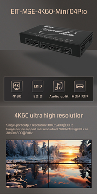 BIT-MSE-4K60-Mini104Pro 7680x2160 30Hz Video Wall Controller Industriële betrouwbaarheid en zwart voor uw industriële prestaties