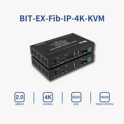 4k30 UHD HDMI Extender HDCP 1.4 20km Rs232 EDID KVM Over Fiber Extender