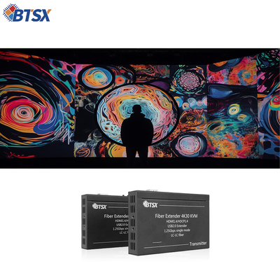 Zero Delay RS232 KVM EDID HDMI Glasvezel Extender 20 km BIT-Ex-Fib-IP-4K-KVM