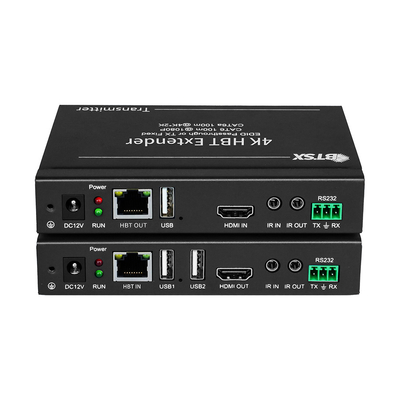 Netwerkpoort HDMI-vezelverlenger 40m - 120m 4K60 RJ45 zender en ontvanger