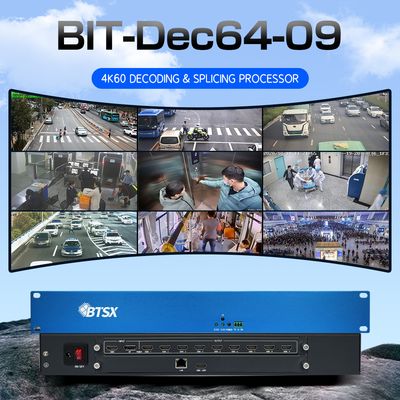 4K60 Gigabit Ethernet Decoding en Splicing Processor IP Stream Input Control Room NVR Decoder E-Map Security Monitoring Decoder