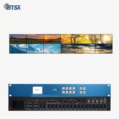 16-Port 4K60 Video Wall Controller with HDMI Outputs and Efficient Heat Dissipation for Multi-Screen Display